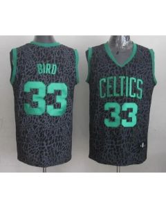 Celtics #33 Larry Bird Black Crazy Light Stitched NBA Jersey