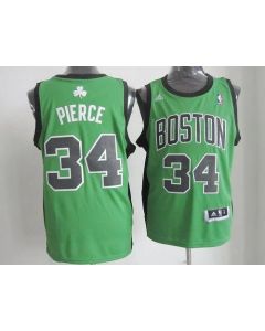 Celtics #34 Paul Pierce Green(Black No.) Alternate Revolution 30 Stitched NBA Jersey