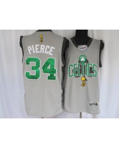 Celtics #34 Paul Pierce Stitched Grey 2010 Finals Commemorative NBA Jersey