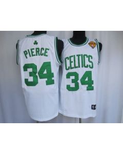 Celtics #34 Paul Pierce Stitched White Final Patch NBA Jersey