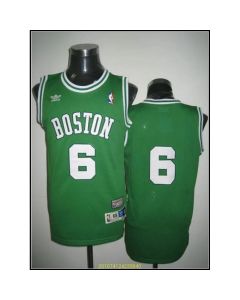 Celtics #6 Bill Russell Stitched Green Throwback NBA Jersey