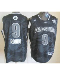 Celtics #9 Rajon Rondo Black 2013 All Star Fashion Embroidered NBA Jersey