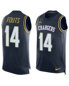 Chargers #14 Dan Fouts Navy Blue Team Color Men's Stitched NFL Limited Tank Top Jersey