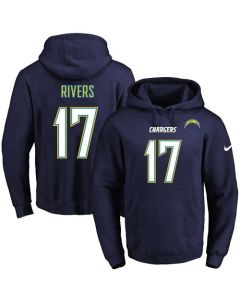 Chargers #17 Philip Rivers Navy Blue Name & Number Pullover NFL Hoodie