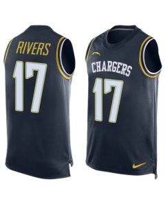 Chargers #17 Philip Rivers Navy Blue Team Color Men's Stitched NFL Limited Tank Top Jersey
