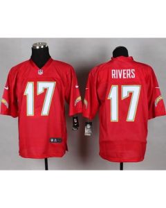 Chargers #17 Philip Rivers Red Men's Stitched NFL Elite QB Practice Jersey