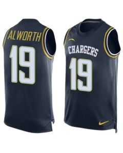 Chargers #19 Lance Alworth Navy Blue Team Color Men's Stitched NFL Limited Tank Top Jersey