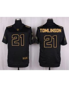Chargers #21 LaDainian Tomlinson Black Men's Stitched NFL Elite Pro Line Gold Collection Jersey