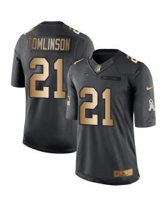 Chargers #21 LaDainian Tomlinson Black Men's Stitched NFL Limited Gold Salute To Service Jersey
