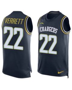 Chargers #22 Jason Verrett Navy Blue Team Color Men's Stitched NFL Limited Tank Top Jersey