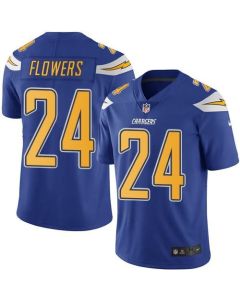 Chargers #24 Brandon Flowers Electric Blue Men's Stitched NFL Limited Rush Jersey