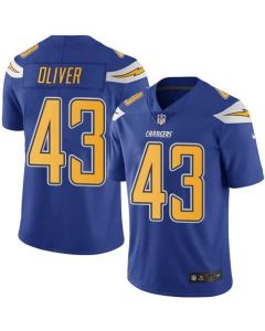 Chargers #43 Branden Oliver Electric Blue Men's Stitched NFL Limited Rush Jersey