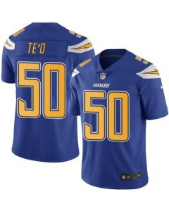 Chargers #50 Manti Te'o Electric Blue Men's Stitched NFL Limited Rush Jersey
