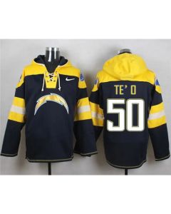 Chargers #50 Manti Te'o Navy Blue Player Pullover NFL Hoodie