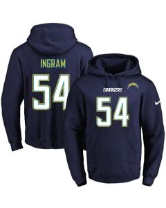 Chargers #54 Melvin Ingram Navy Blue Name & Number Pullover NFL Hoodie