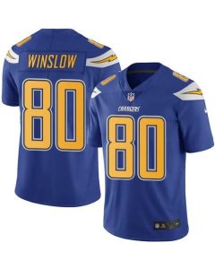 Chargers #80 Kellen Winslow Electric Blue Men's Stitched NFL Limited Rush Jersey