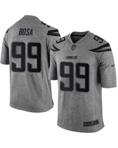 Chargers #99 Joey Bosa Gray Men's Stitched NFL Limited Gridiron Gray Jersey