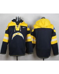 Chargers Blank Navy Blue Player Pullover NFL Hoodie