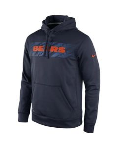 Chicago Bears KO Speed Wordmark Performance Hoodie Navy Blue