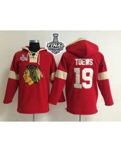 Chicago Blackhawks #19 Jonathan Toews Red 2015 Stanley Cup Pullover NHL Hoodie