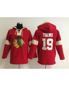 Chicago Blackhawks #19 Jonathan Toews Red Pullover NHL Hoodie