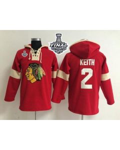 Chicago Blackhawks #2 Duncan Keith Red 2015 Stanley Cup Pullover NHL Hoodie
