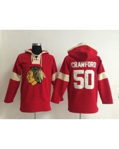 Chicago Blackhawks #50 Corey Crawford Red Pullover NHL Hoodie