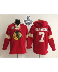 Chicago Blackhawks #7 Brent Seabrook Red 2015 Stanley Cup Pullover NHL Hoodie