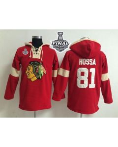Chicago Blackhawks #81 Marian Hossa Red 2015 Stanley Cup Pullover NHL Hoodie