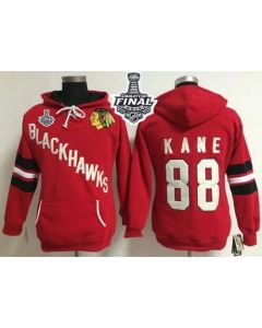 Chicago Blackhawks #88 Patrick Kane Red Women's Old Time Heidi 2015 Stanley Cup NHL Hoodie
