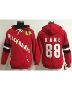 Chicago Blackhawks #88 Patrick Kane Red Women's Old Time Heidi NHL Hoodie