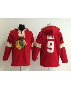 Chicago Blackhawks #9 Bobby Hull Red Pullover NHL Hoodie