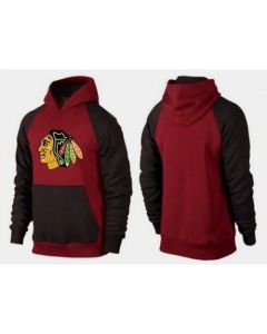 Chicago Blackhawks Pullover Hoodie Burgundy Red & Black