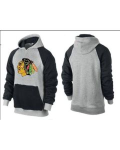 Chicago Blackhawks Pullover Hoodie Grey & Black