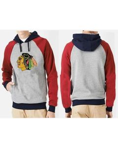 Chicago Blackhawks Pullover Hoodie Grey & Red