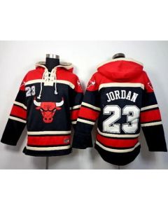 Chicago Bulls #23 Michael Jordan Black Sawyer Hooded Sweatshirt NBA Hoodie