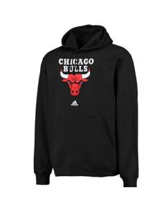 Chicago Bulls Logo Pullover Hoodie Sweatshirt Black
