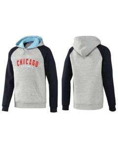 Chicago Cubs Pullover Hoodie Grey & Blue