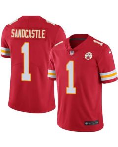 Chiefs #1 Leon Sandcastle Red Men's Stitched NFL Limited Rush Jersey