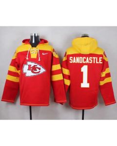 Chiefs #1 Leon Sandcastle Red Player Pullover NFL Hoodie