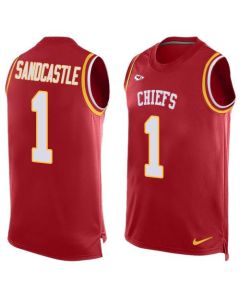 Chiefs #1 Leon Sandcastle Red Team Color Men's Stitched NFL Limited Tank Top Jersey