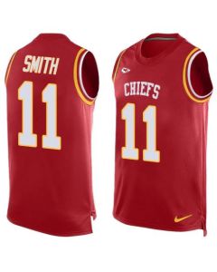 Chiefs #11 Alex Smith Red Team Color Men's Stitched NFL Limited Tank Top Jersey