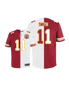 Chiefs #11 Alex Smith Red/White Men's Stitched NFL Elite Split Jersey