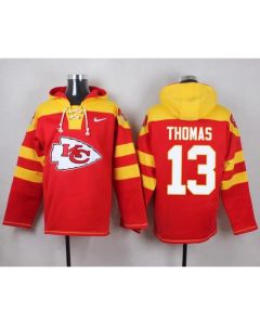 Chiefs #13 De'Anthony Thomas Red Player Pullover NFL Hoodie
