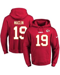 Chiefs #19 Jeremy Maclin Red Name & Number Pullover NFL Hoodie