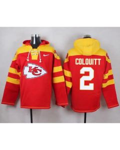 Chiefs #2 Dustin Colquitt Red Player Pullover NFL Hoodie