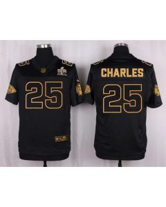 Chiefs #25 Jamaal Charles Black Men's Stitched NFL Elite Pro Line Gold Collection Jersey
