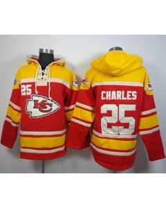 Chiefs #25 Jamaal Charles Red Sawyer Hoodie Sweatshirt NFL Hoodie