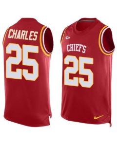 Chiefs #25 Jamaal Charles Red Team Color Men's Stitched NFL Limited Tank Top Jersey
