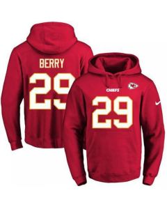 Chiefs #29 Eric Berry Red Name & Number Pullover NFL Hoodie